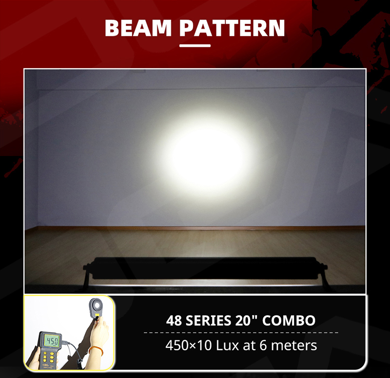 48 Series 20 inch light bar combo beam pattern