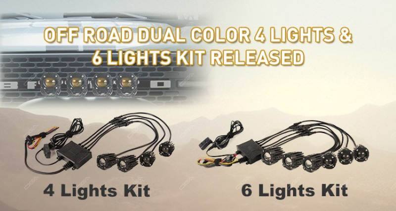 4pcs LED Auxiliary Car Lights