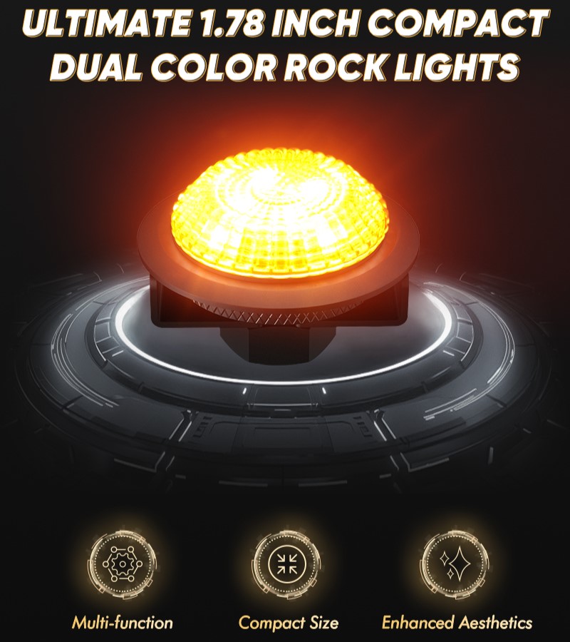 Dual-Color LED Rock Lights