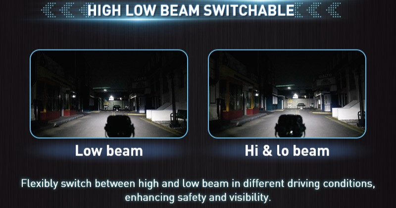 High low beam switchable