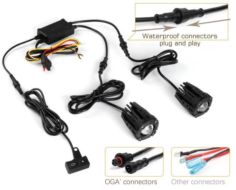 auxiliary lamps for motorcycles